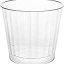 Party Essentials Deluxe/Elegance Hard Plastic Party Cup/Old Fashioned Tumbler/Cocktail Glass, 9 oz., 80 Count, Clear