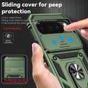 SunStory Compatible with Google Pixel 10/9 Pro XL Case with HD Screen Protector & Slide Camera Cover & Rotated Ring Kickstand, [Military-Grade] Case for Pixel 9/10 Pro XL, ArmyGreen