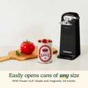 Cuisinart Can Opener with One-Touch Operation, Electric Can Opener for Kitchen Including Magnetic Lid Holder, Automatic Can Opener with Easy Clean Design and Nonslip Base, Black, CCO-50BKN
