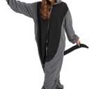 Adult Mouse Onesie Rat Costume Mouse Pajamas Halloween Costumes Animal Cosplay pajamas Warm Sleepwear for Women Men (Large)
