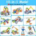 10 in 1 STEM Toys for 4 5 6 7 8+ Year Old Boy Girl Birthday Gifts Building Toys for Kids Ages 4-8 5-7 6-8 Educational Learning Stem Activities for Boys 3-5 4-6 8-10 Creative Games Christmas Idea Gift