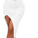 Womens 2 Piece Outfits Sexy Club Outwear Night Out Crop Top and Bodycon Skirt Set Dresses (Large, 903 White)