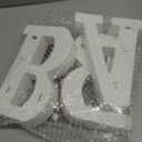 Realspring Baby Shower Sign Babe Marquee LED Letters Battery Operated Light up Centerpieces Glowing Home Table Party Decor for Boy Girl Gender Reveal Birthday, 8.26''(Football Baby,Brown)