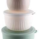 COOK WITH COLOR Prep Bowls with Lids- Wide and Deep Nesting Plastic Small Mixing Bowl Set with Lids, 12 Piece Set - Deep Bowls, Mint