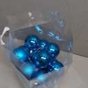 Emopeak 24Pcs Christmas Balls Ornaments for Xmas Christmas Tree - 4 Style Shatterproof Christmas Tree Decorations Hanging Ball for Holiday Wedding Party Decoration (Lake Blue, 1.3"/3.2CM)