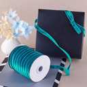 50 Yards Dark Cyan Velvet Ribbon Single Face Soft Ribbons 3/8 inch with Spool for DIY Sewing Gift Wrapping Home Party Wedding Decoration Jewelry Crafts Making
