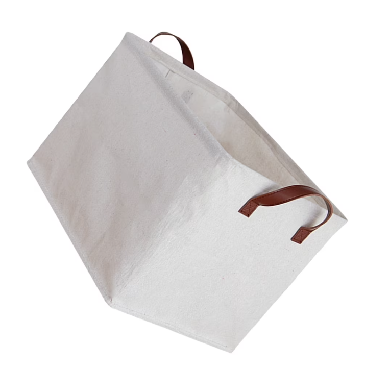 Fabric Storage Bin Organizer Toy Box Large Laundry Hamper Makeup Container Cute White