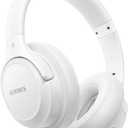 BERIBES Bluetooth Headphones Over Ear, 65H Playtime and 6 EQ Music Modes Wireless Headphones with Mic, HiFi Stereo Foldable Lightweight Headset, Deep Bass for Home Office Cellphone PC Etc.(White)
