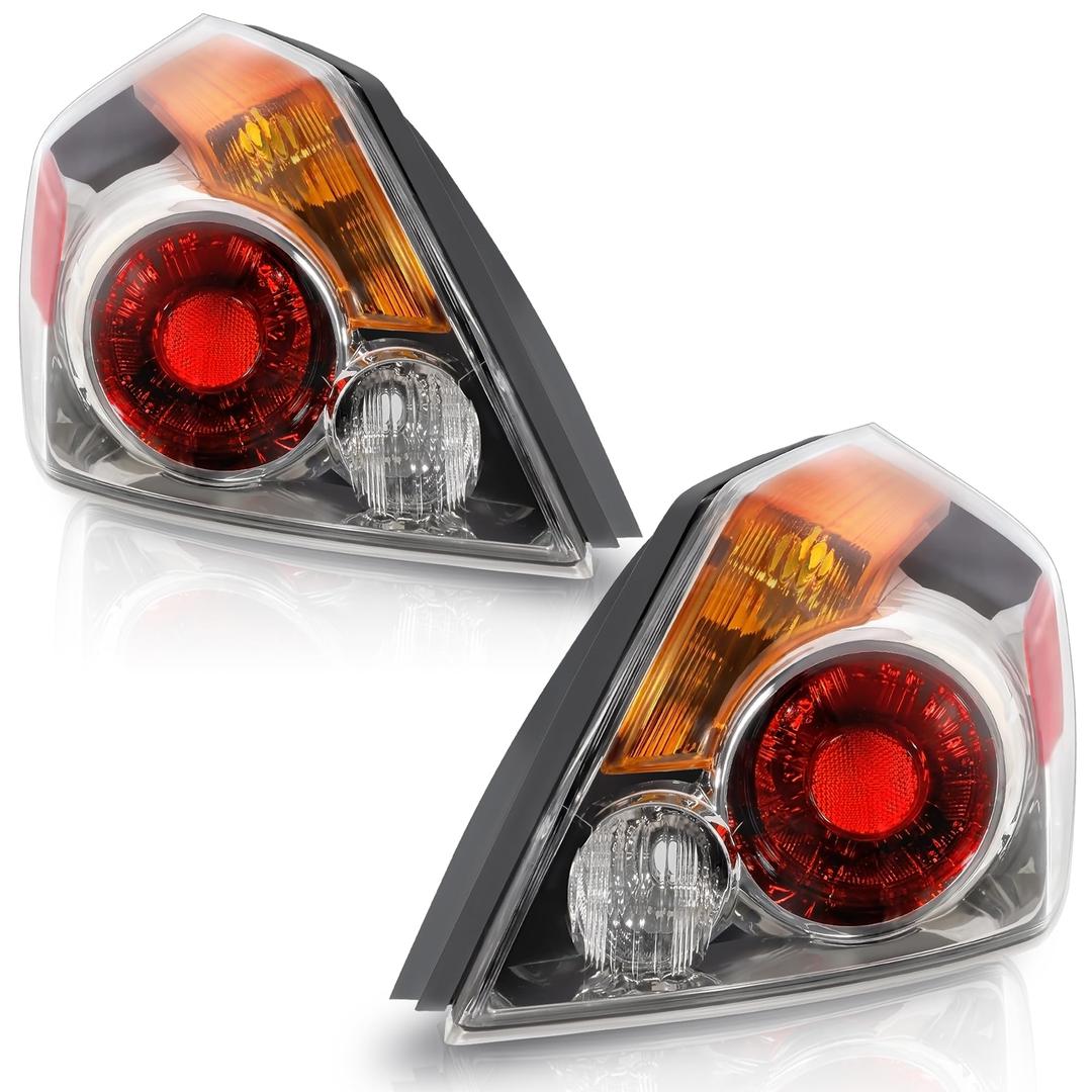 ELH Tail Lights Assembly Fit For 2007-2012 Nissan Altima 4-Door Sedan 2007 2008 2009 2010 2011 2012 Nissan Altima Chrome Trim Left And Right Side