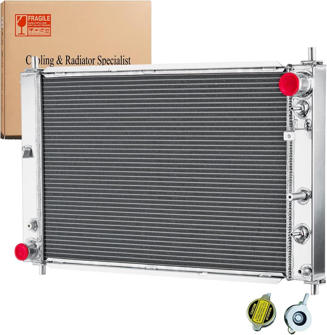 3 Row Aluminum Radiator Replacement for 1997-2004 Ford Mustang GT SVT Cobra 4.6L 5.4L V8 AT,1998 1999 2000 2001 2002 2003 2004 Ford Radiator