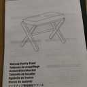 Foldable Foot Stool Ottoman, Modern Foot Rest with Bamboo X Legs & Thick Foam Cushion, Folding Foot Stools Small Padded for Bedroom Living Room, Makeup Vanity Stool Chair (Natural - Grey)