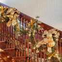 Zhengmy 24 Pcs 20'' 25'' 30'' Christmas Velvet Garland Ties Christmas Decorative Twist Ties for Banister Reusable and Flexible Wreath Twist for Xmas Home Decorations Holiday Craft Wrapping(Gold)