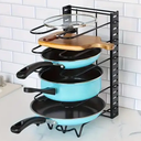 Space-saving Kitchen Rack Pot Cover Holder Tray Kitchen Storage Rack Pot and Pan Organizer