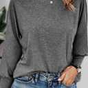 Dokotoo Womens Fashion Women's T-Shirts Long Sleeve Crop Tops Trendy Tshirts Long Sleeve Tops Summer Fall 2025 Fashion (Gray, S)