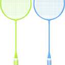 AboveGenius Badminton Rackets Set of 2, Lightweight Badminton Set for Outdoor Backyard Games, Portable Racquet for Family Beginners Adults and Teens, One Size