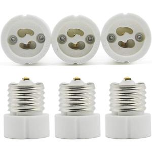 E26 E27 Edison Screw Socket to GU10 Bayonet Base Adapter,GU10 Ceramic Socket Converters for GU10 Halogen Bulb, GU10 LED Spot Light,UL Listed, 660W/250V