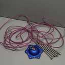 TOPKNOT Dog Tie Out Cable and Stake, (up to 200lbs) 360°Swivel Dog Run- No Tangle, with 30FT Heavy Duty Tie Out Cable for Dogs, Runner for Yard, Ideal for Outdoor Camping