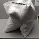 Feather Pillows Queen Size Set of 2 - Goose Down Hotel Bed Pillow for Sleeping, Soft 600 Thread Count Cotton Cover, Fluffy Support Surround Fill Polyester for Side, Back and Stomach Sleepers