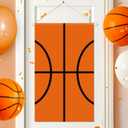 Basketball Party Banner Decorations Orange Basketball Themed Party Door Banner Sign Small Sports Ball Door Hanging Porch Front Door Decor for Boys Men Christmas Birthday Party Favors Gifts Supplies