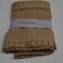 DII Jute Burlap Collection Kitchen Tabletop, Table Runner, 14x108, Ruffle Trim Natural