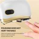 Electric Nail Clipper, Electric Automatic Nail Clippers with Light Nail Trimmer 2 Speeds Automatic Nail Clipper Storage Compartment with Debris, for Adults, the Elderly, and Children(White)