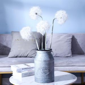 TOPIA Artificial Dandelion Flowers Lovely Faux Dandelion Flowers for Home Decoration (4 Pcs) (White)