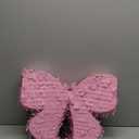 Hooqict Pink Bow Pinata with Blindfold and Bat Stick Pink Girls Pinata for Birthday Party Girls Kids Bow Birthday Party Supplies Decorations (Small Size 16"x13"x3")