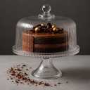 Vintage-Style Glass Cake Stand with Dome Lid Crystal Dessert Display Glass Cake Stand with Lid for Cakes, Cupcakes, Pastries & Fruits Elegant Cake Holder with Cover, Timeless Table Dcor