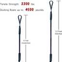 4 Feet Bungee Dock Line Mooring Rope 2-Pack for Docking with Stainless Steel Clip Accessories for Boats PWC, Built in Snubber, Kayak, Watercraft,SeaDoo,Jet Ski, Pontoon, Canoe, Power Boat