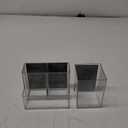 Clear Pen Holder, Plastic Pencil Organizer Cup with 3 Slots, Pencil Holder for Desk, Pen Storage for Marker Card Brushes School Art Stationery Supplies, Home & Office