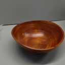 Lipper International Cherry Finished Wavy Rim Serving Bowl for Fruits or Salads, Matte, Large, 13" x 12.5" x 5", Single Bowl