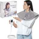 Heating Pad for Neck, [2025 Upgrade] Neck and Shoulders Heating Pads with Deeper Pain Relief, Electric Heating Pad for Back, Christmas Birthday Gifts for Women Men Mom, 22 x 25, Grey