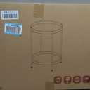 Round Side Table,Black End Table, 15.7 in x 15.7 in x 20.5 in