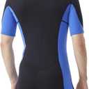 Hevto Men Wetsuit Shorty 2mm Neoprene Short Wet Suit for Surfing Diving Swimming Snorkeling Paddle Boarding (Black, M)