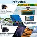 Magnetic Solar Wireless Backup Camera: 7" Portable 1 Min Easy Install Scratch-Proof No Delay Backup Camera for Truck Rechargeable HD 1080P for Pickup Trailer Small RV Camper Pemacom P15