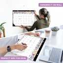 Desk Calendar 2025-2026, 18 Months Calendar Runs until Dec 2026 - Large 17" x 12" Desktop/Wall Monthly Calendar for Home School, or Office - Vintage Floral