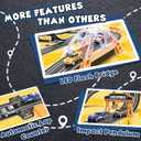 Slot Car Race Track Sets with 4 Slot Cars, Electric Race Car Track Include Slope Circular Overpass Track, Dual Racing Game Featuring Flash Bridge and Pendulum, Gifts Toys for Boys Kids Age 6 7 8-12, 1:64
