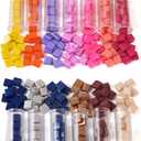 Pandahall 260Pcs Opaque Tila Beads - 2-Hole Square Craft Beads, 5mm, for Jewelry Making (Mix 13 Colors - 260pcs)