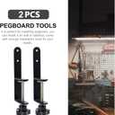ULTECHNOVO Pegboard Bracket Clip Pegboard Hook Mounting Clamp for Desktop Fixing Includes Screws and Screw Caps 2 Pack 6.69 X 2.04 X 1.37 in