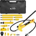 YELLOW JACKET 10 ton Porta Power Kit Hydraulic Ram Jack Pusher Puller Auto Body Frame Repair Tool with Blow Mold Carrying Storage Case for Car Repair,Truck,Farm