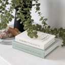 KIBAGA Beautiful Bathroom Decor Books  Set of 2 Modern Books for Your Bath Shelf - Funny Sage Green Restroom Decor and Accessories to Add Charm and Humor to Your Space