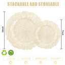 U-QE 60PCS Gold Plates for Party - Gold Plastic Plate Disposable&Reusable - Gold Glitter Heavy Duty Plastic Plates for Party&Wedding Including 30 Dinner 10" & 30 Dessert Plate 7"