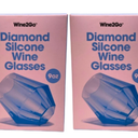 Wine2Go Diamond Silicone Wine Glasses 9oz