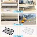 12 PCS Under Couch Blocker for Furniture Bed Couch Stop Small Item Toys from Getting Under the Sofa, Plastic Under Bed Blocker for Pets Dogs Cats-White