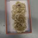 WNYUJOY Baby Girls Floral Hair Bows Clips, 4Pcs Glitter Gold Flower Hair Barrettes Alligator Clips, Hair Accessories for Toddlers Kids Teens