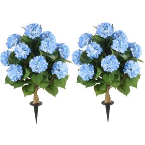 3FT Artificial Hydrangea Tree with Spikes, 2 Pack