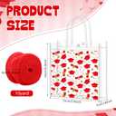 Kolldenn 48 Pcs Graduation Gift Bag Bulk 2026 Congrats Grad Clear Goodies Bags with Handle Reusable Treats Tote Bag for Students High School College Graduates End of School Year Class Party(Red)