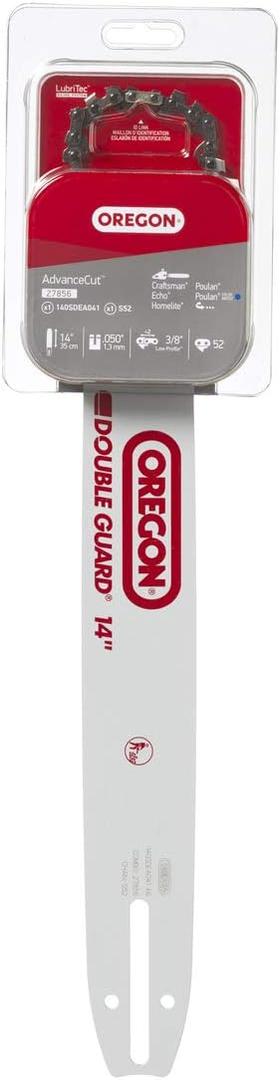 Oregon 27856 14-Inch Guide Bar and AdvanceCut S52 Chainsaw Chain Combo, Fits Echo, Craftsman, Homelite, Poulan and More
