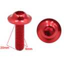 Red Painted Motorcycle Fairing Fastener Hexagon Bolts Screws M6 Thread, Pack of 40