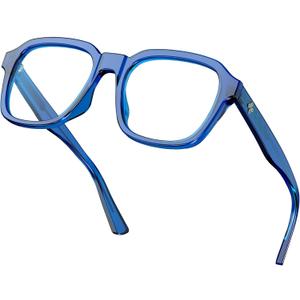 VISOONE Oversized Square Blue Light Blocking Glasses Fashion Computer Eyewear for Women and Men BENNETT
